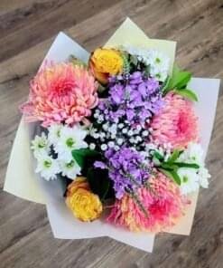 Sunset Lavender & Peach Bouquet